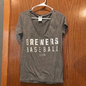 Milwaukee Brewers VS PINK baseball shirt